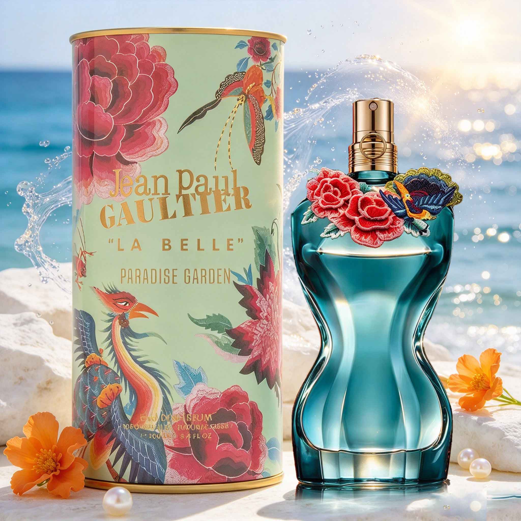 Jeans - ジャン・ポール・ゴルティエ ラ・ベル・パラダイス・ガーデン、1000ml（3.4oz）、女性用、持続性の高いフレグランス。 複数の層からなる、フルーティーで奥深い香り。持続性が高く、普段使いにも特別な機会にも最適。