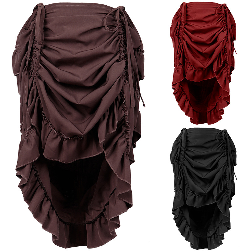 スチームパンク風、ビクトリア朝風、プリーツ入りコルセットスカ - Skirts のレビューと価格