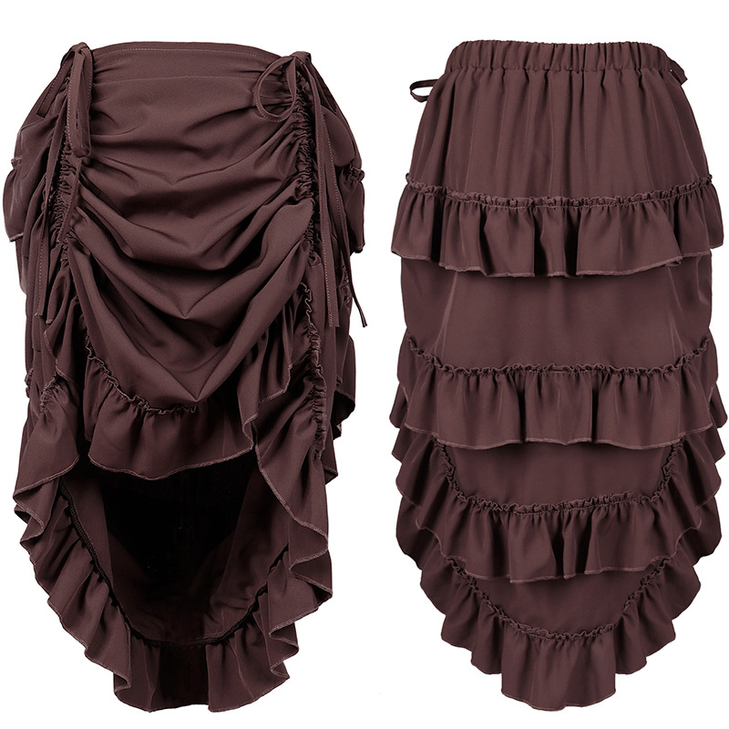 スチームパンク風、ビクトリア朝風、プリーツ入りコルセットスカ - Skirts のレビューと価格