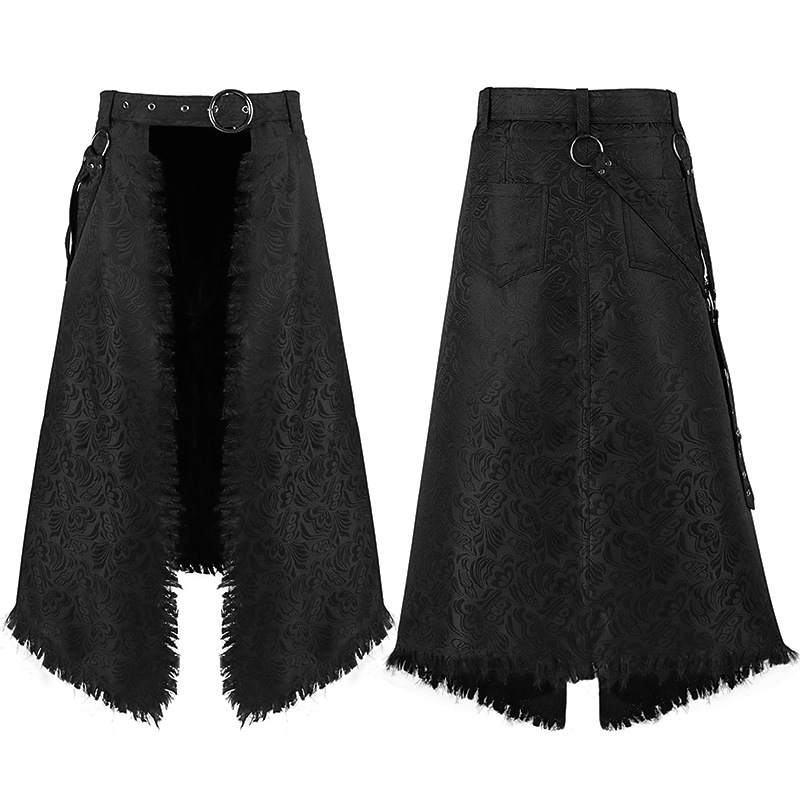 メンズ ゴシック ジャカード 異素材組み合わせ キルトスカー - Skirts のレビューと価格