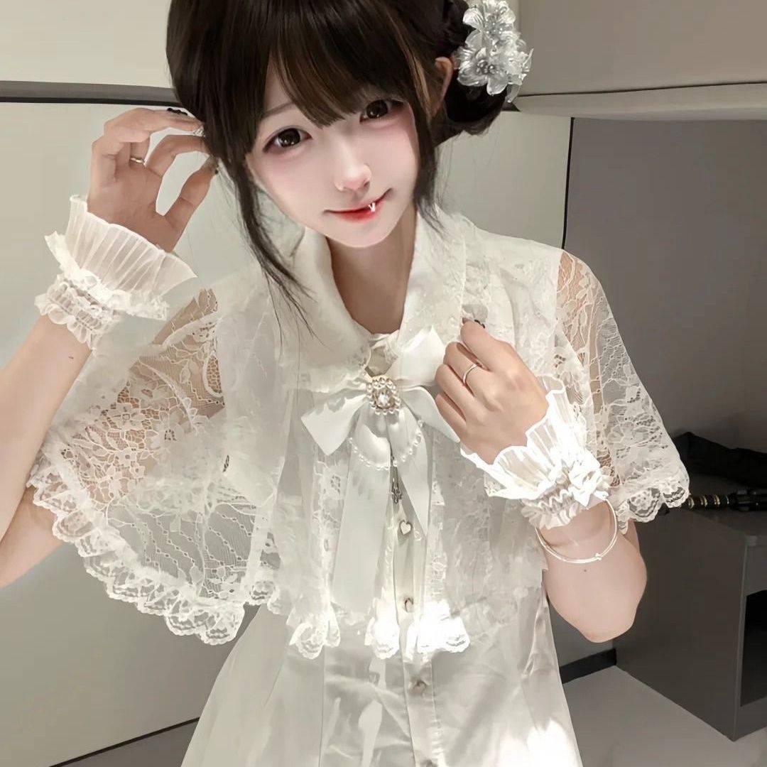 日本のゴシックY2Kスタイル ラインストーンボウドレス レデ - Korean Style A Line Shirt Dress のレビューと価格