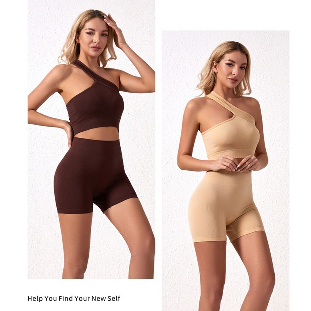 2ピース 再利用可能なシームレス女性用ワークアウトセット リ - Seamless Ribbed Workout Tank Top のレビューと価格