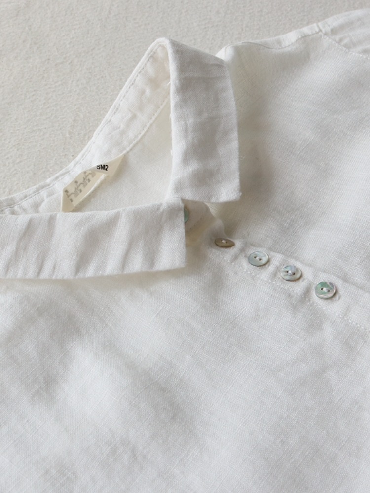 芸術的なリネン素材のワンピース、女性用、春物、ゆったりとした - Casual Loose Linen Shirt Dress のレビューと価格