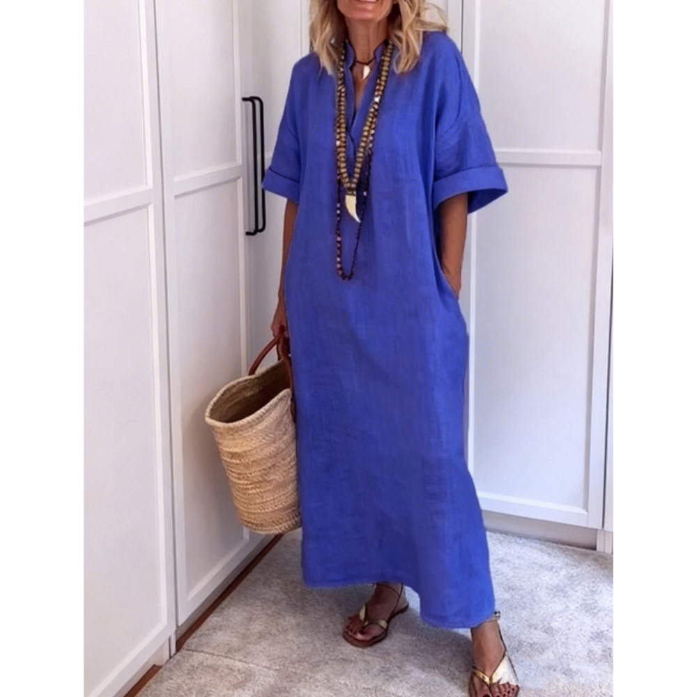 ボーホースタイル レディース レトロ カフタン ドレス スタ - Boho Summer Beach Maxi Dress のレビューと価格
